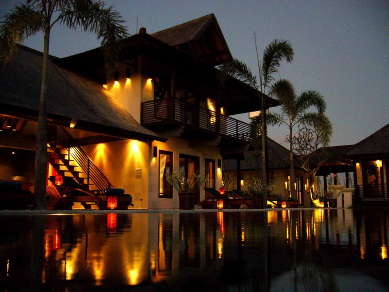 Bali Villa Coraffan The villa een from bedroom numberintheevening